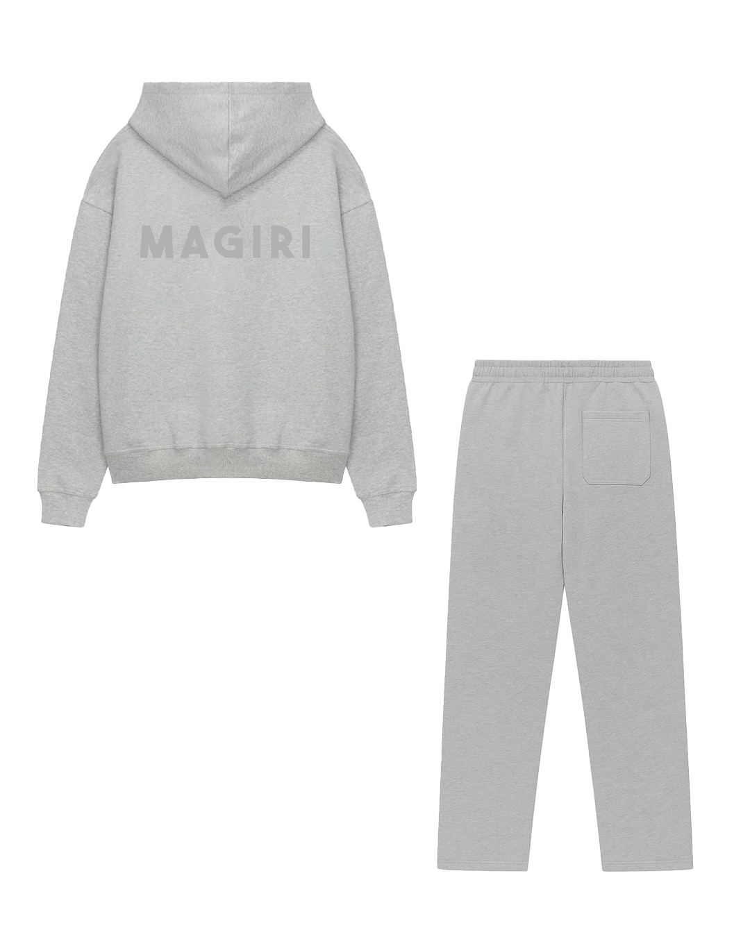 Magiri Core Puff Printed Logo Hoodie & Joggers Tracksuit in Grey