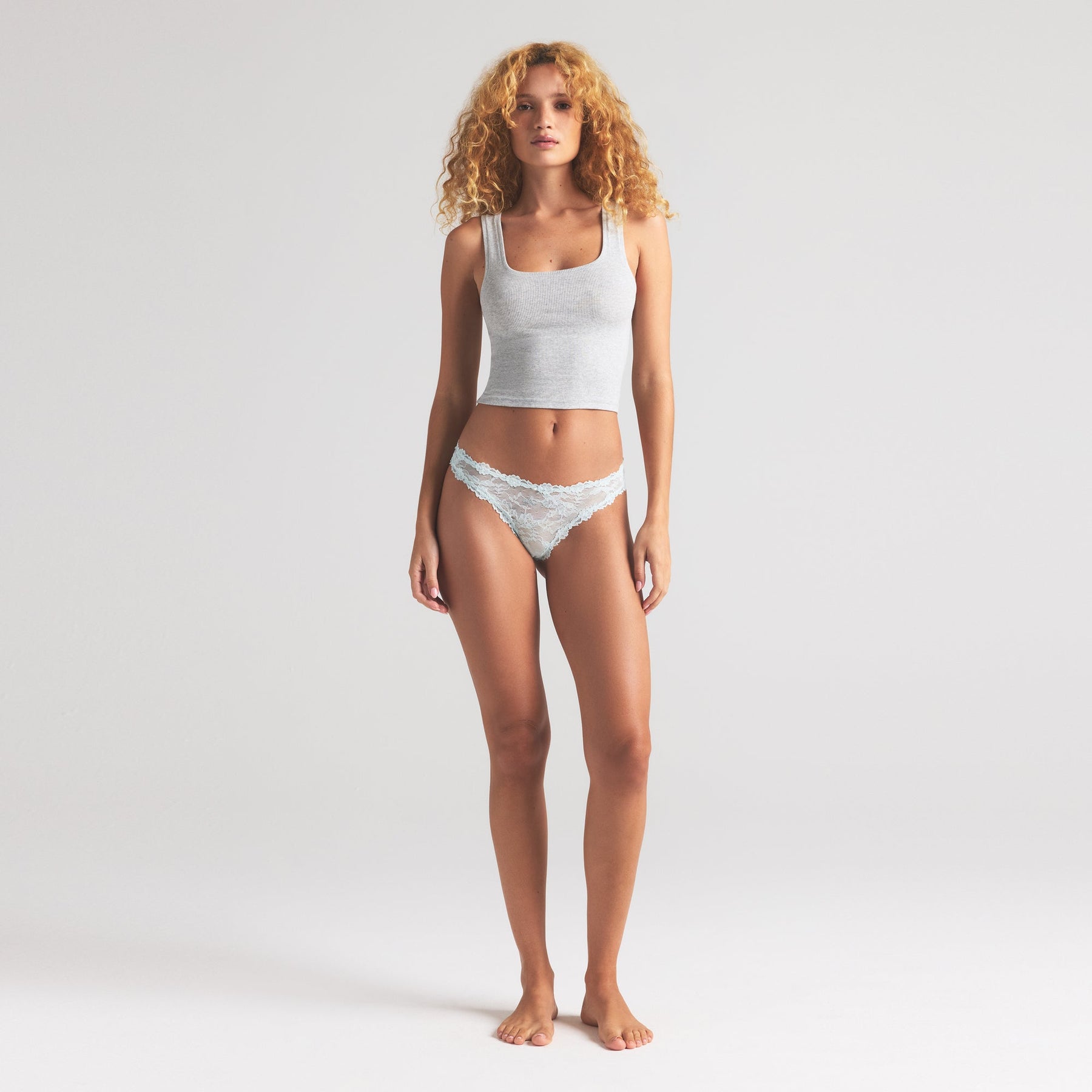 STRETCH LACE DIPPED THONG 3-PACK | IVORY MULTI
