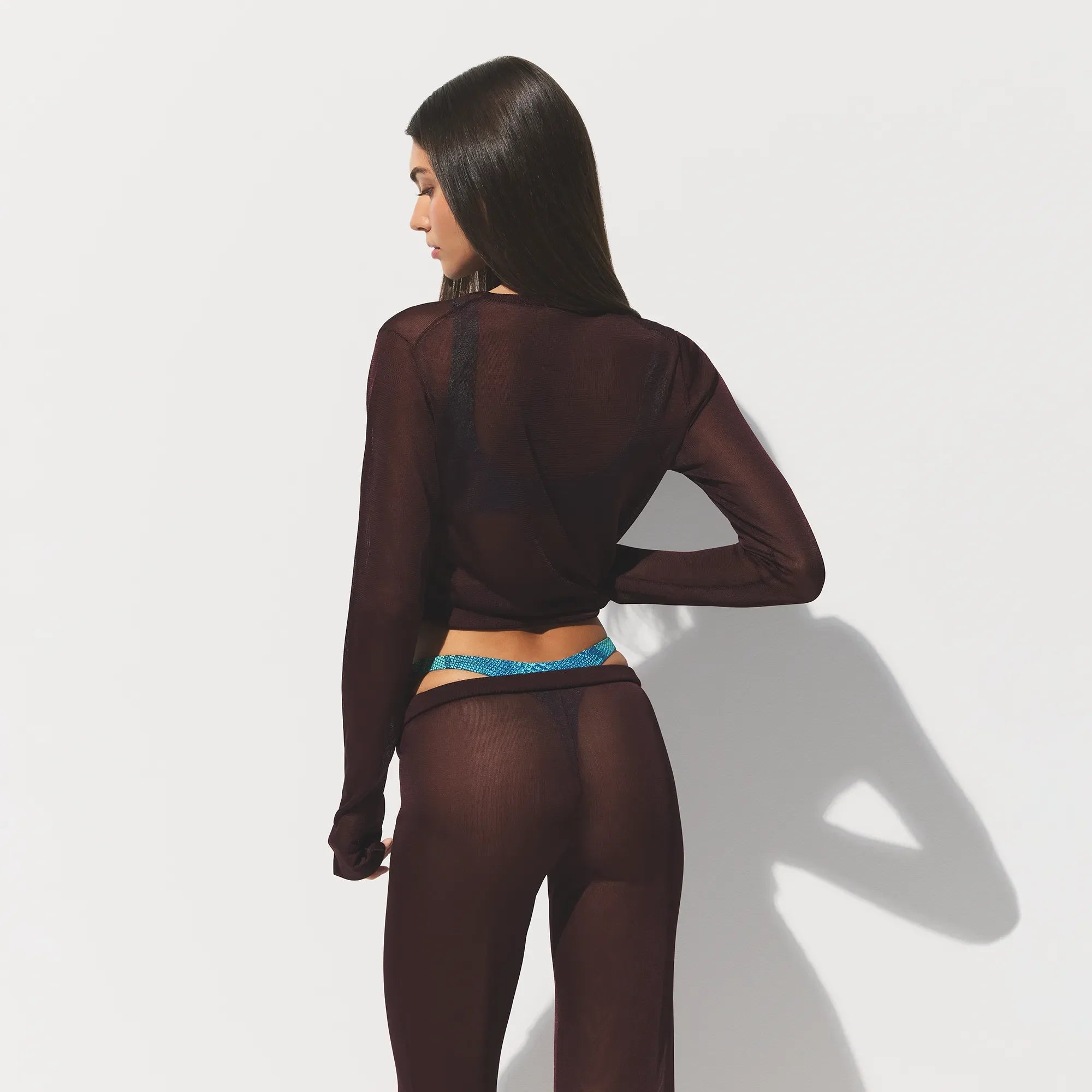 Slinky Knit Crew Neck Long Sleeve Top