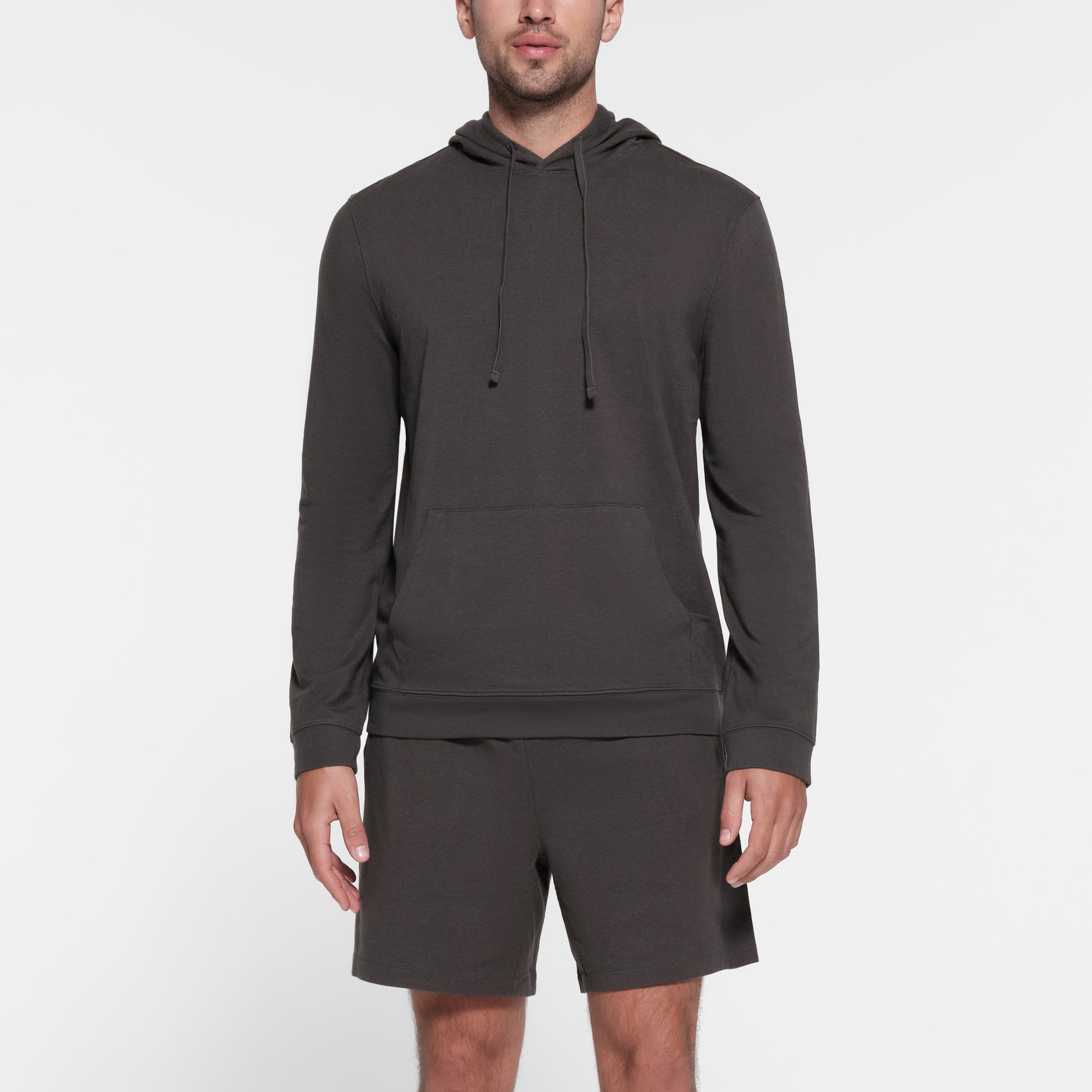 JERSEY LOUNGE MENS HOODIE | ASH
