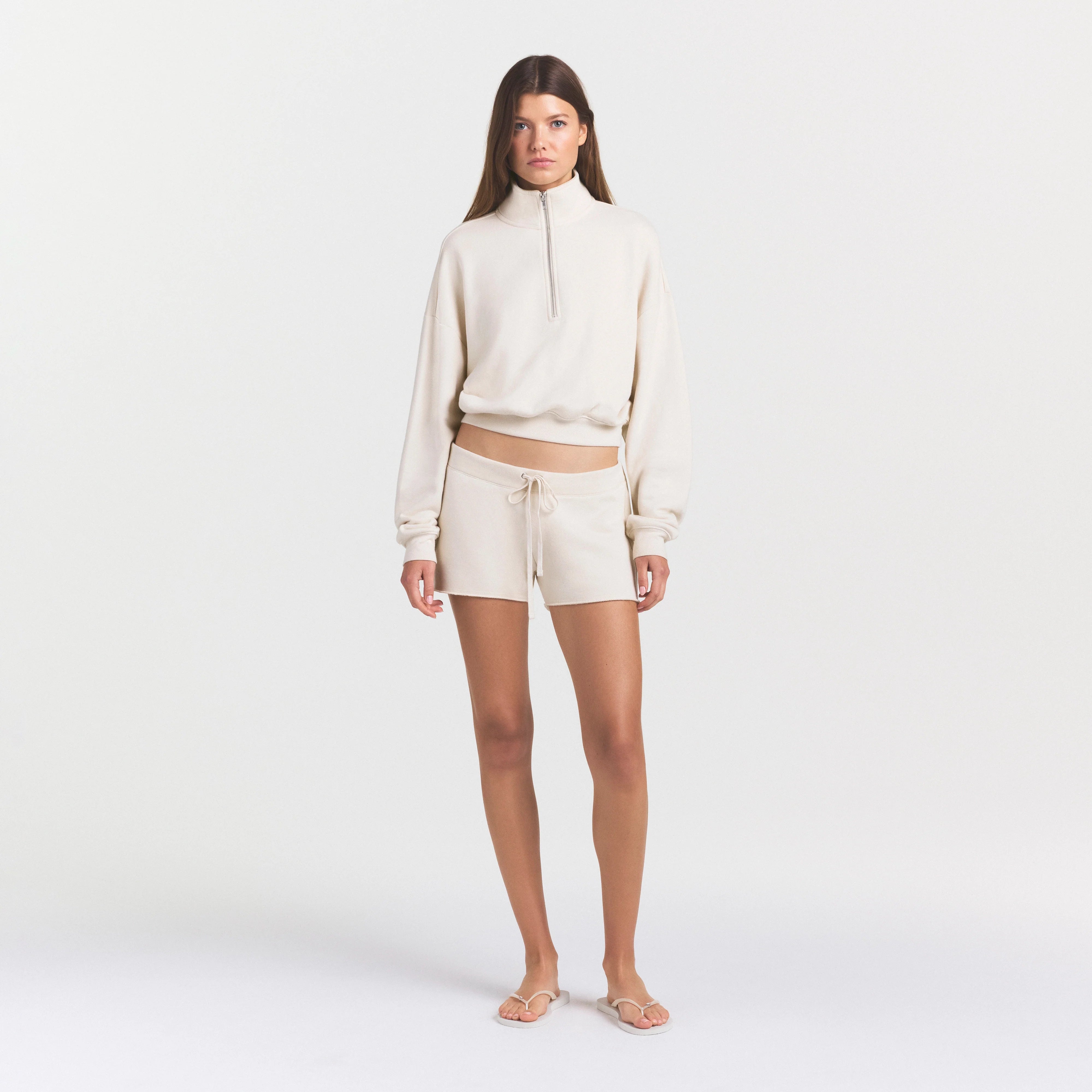 Drapey French Terry Half Zip