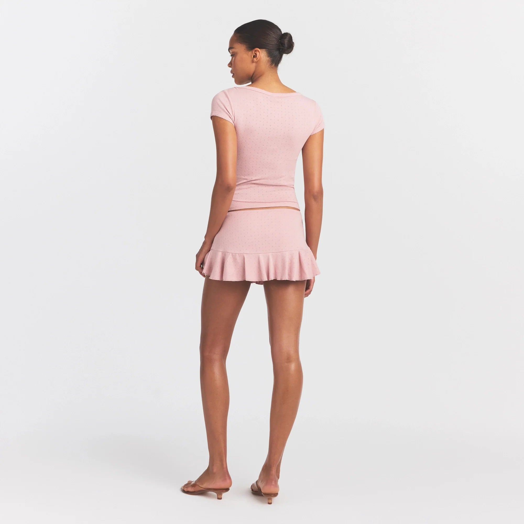 Heavy Pointelle Boatneck Tee