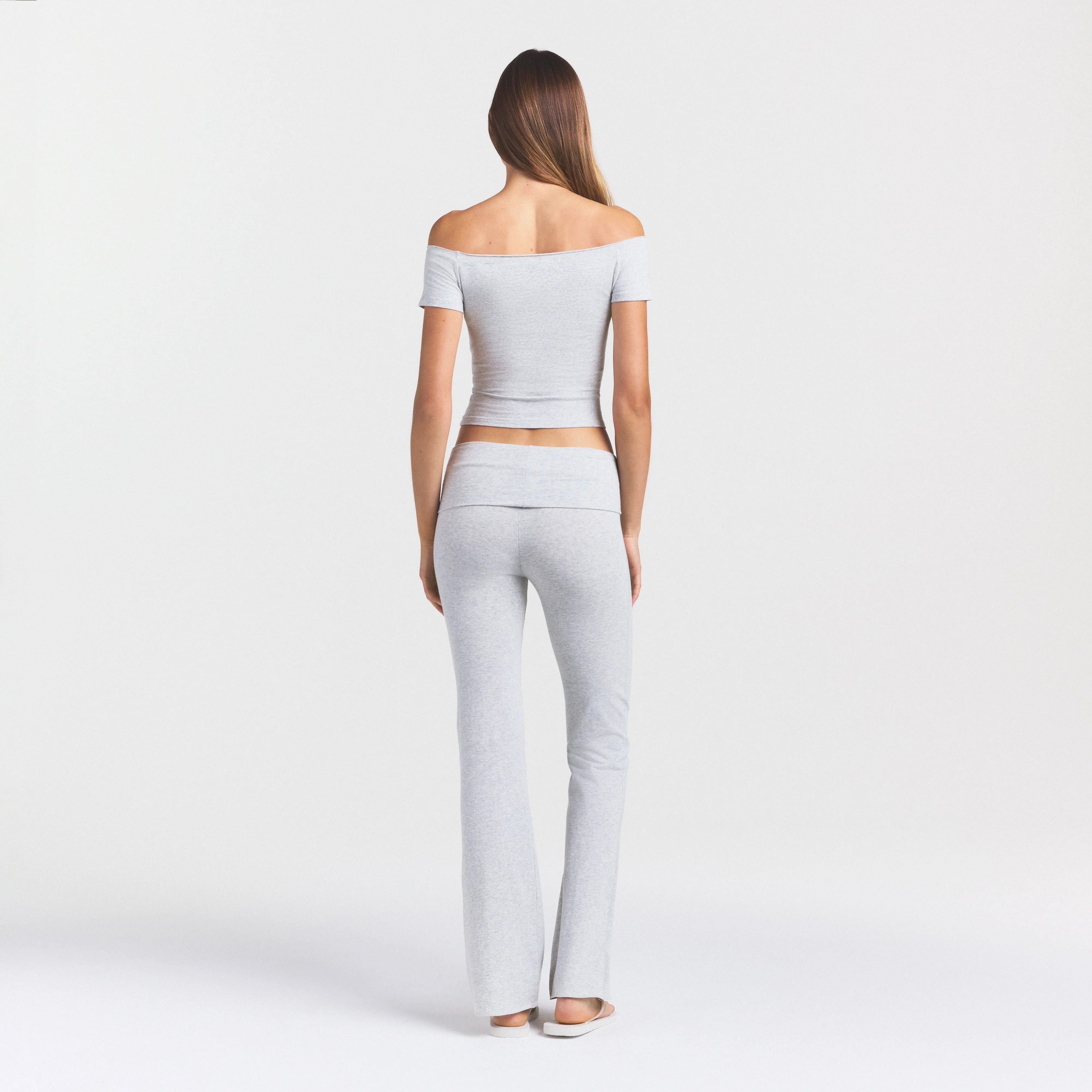 Cotton Jersey Off the Shoulder Top