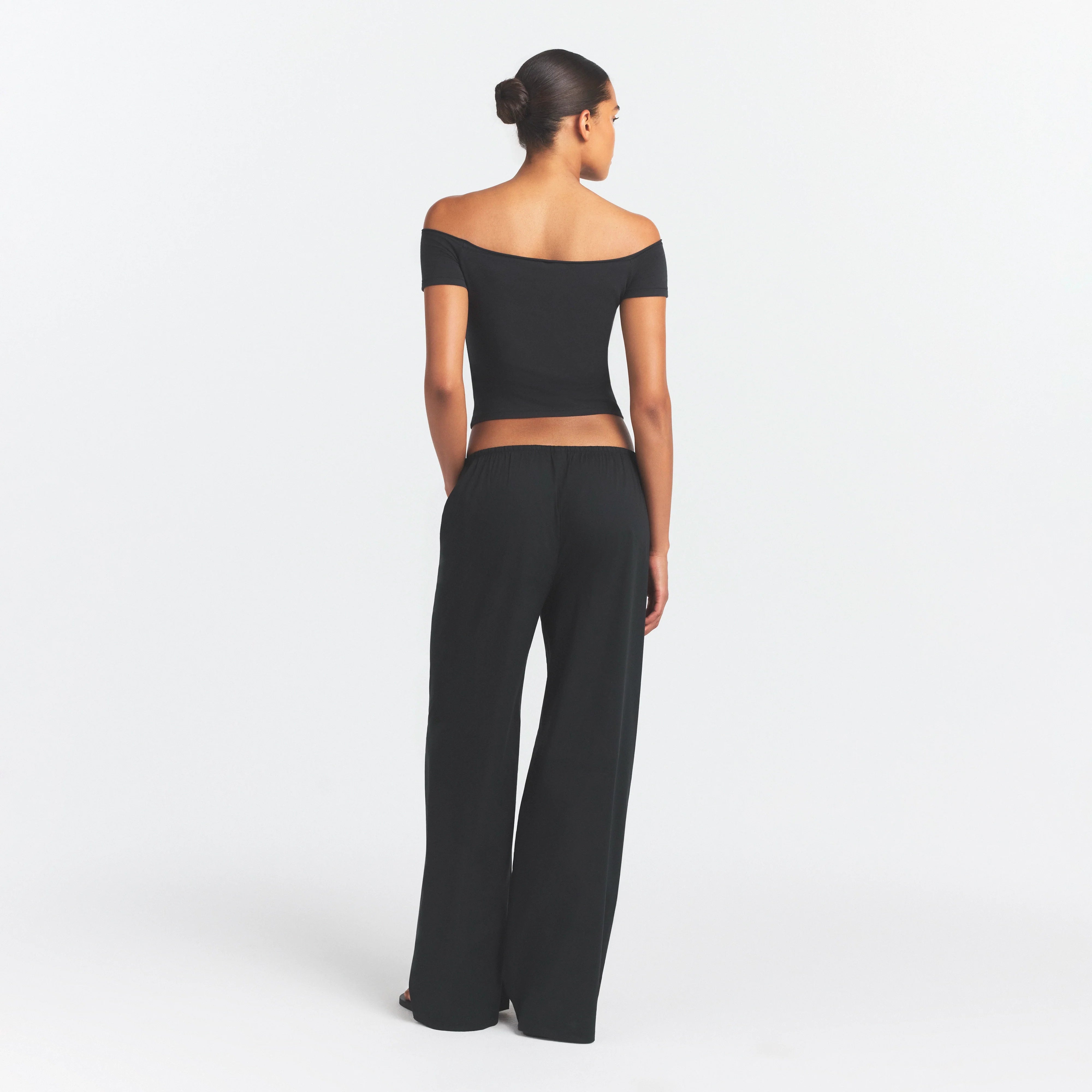Cotton Jersey Off the Shoulder Top