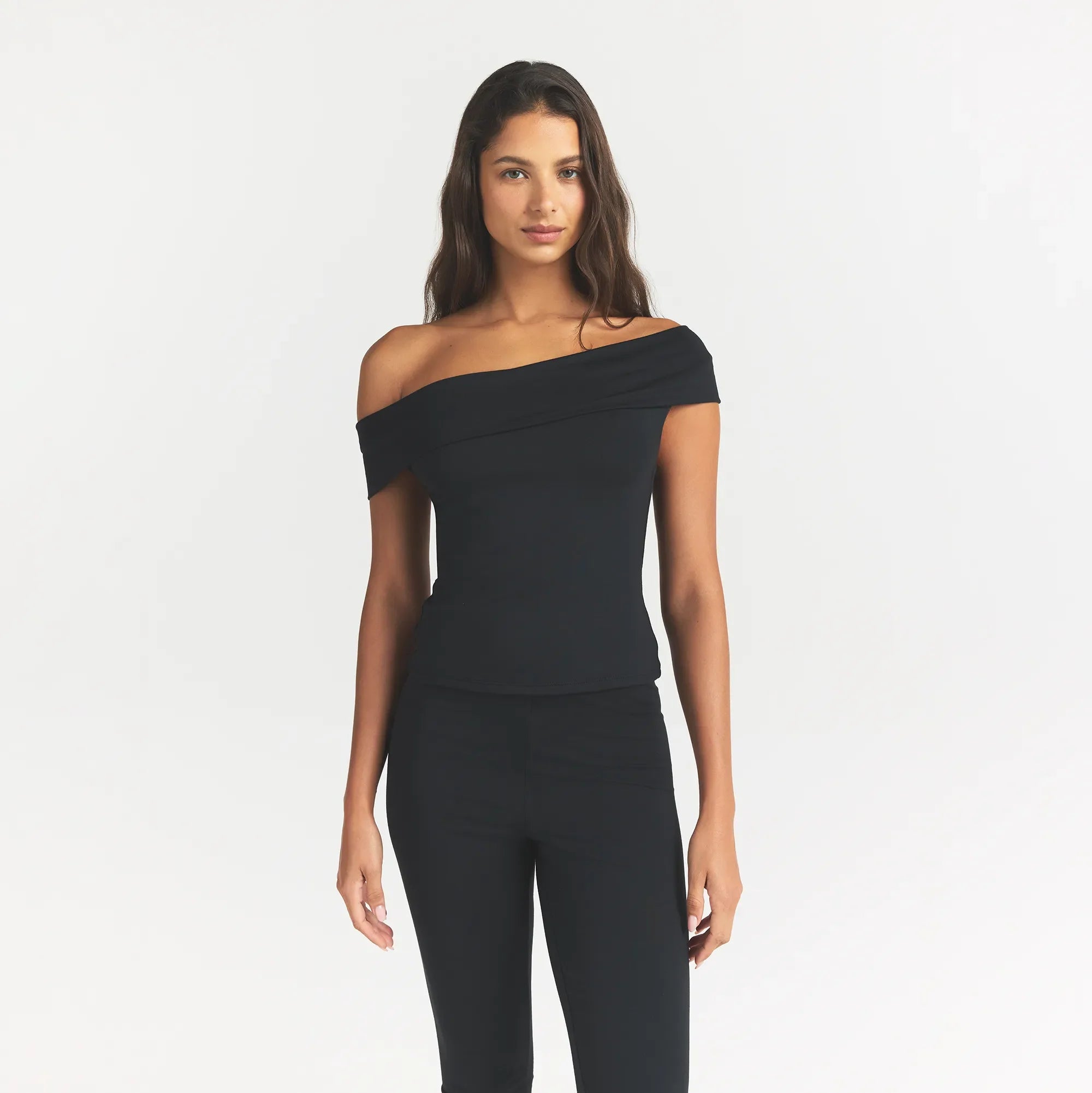 Smooth Layers Asymmetrical Off the Shoulder Top