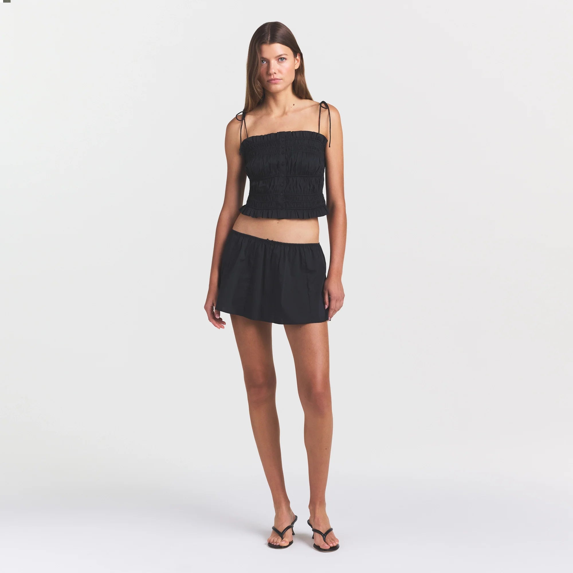 Poplin Apparel Ruffle Cami