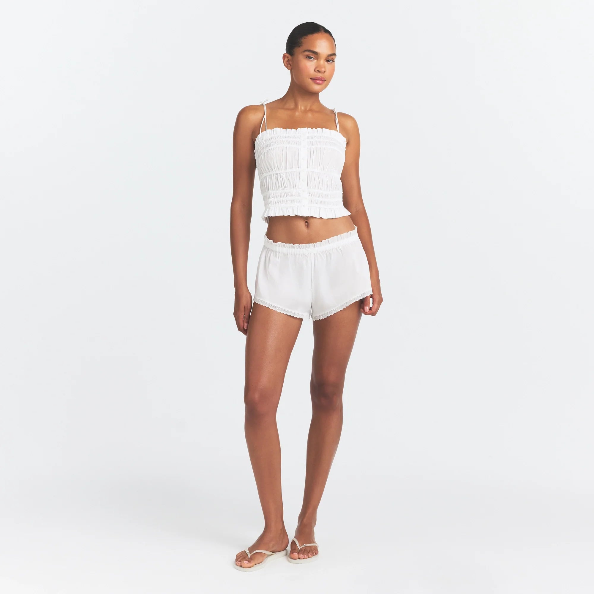 Poplin Apparel Ruffle Cami