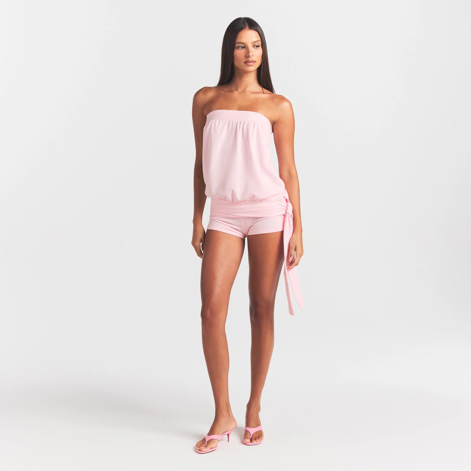 Cotton Jersey Tie Side Tube Top