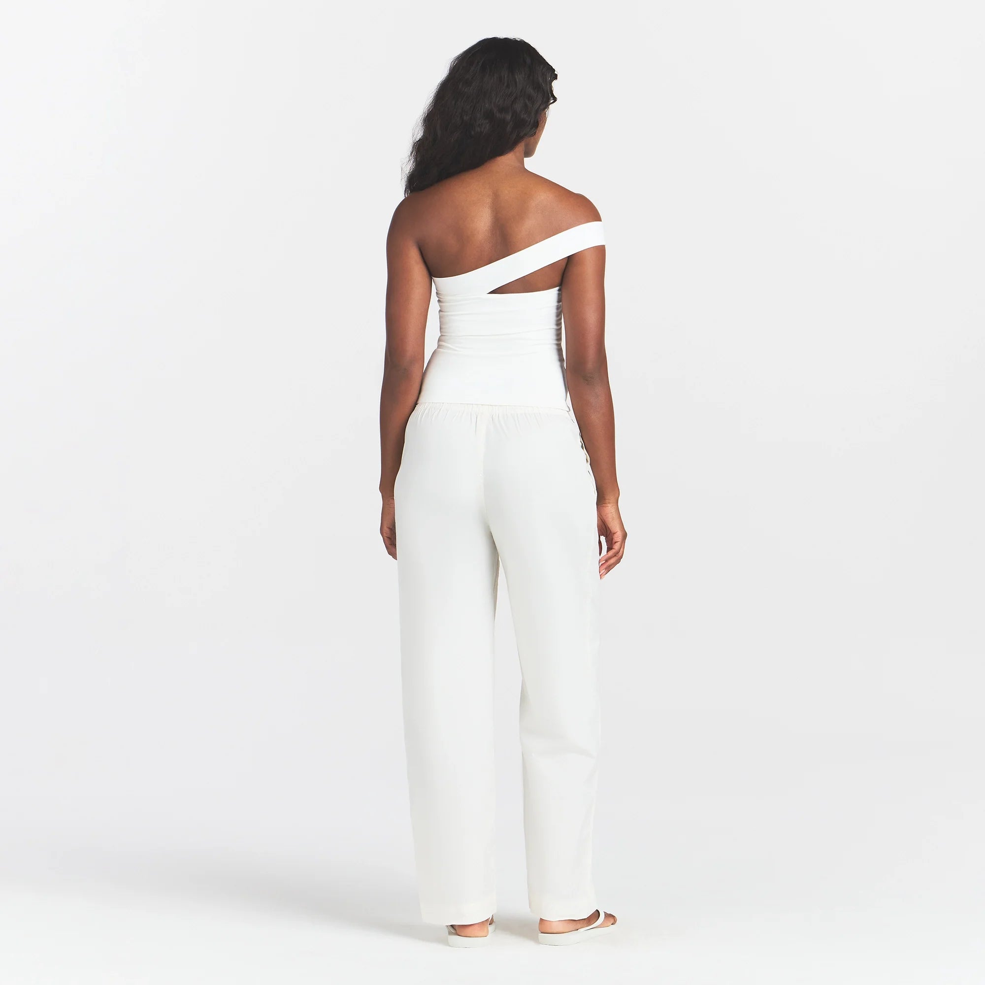 Cotton Jersey Asymmetrical Top