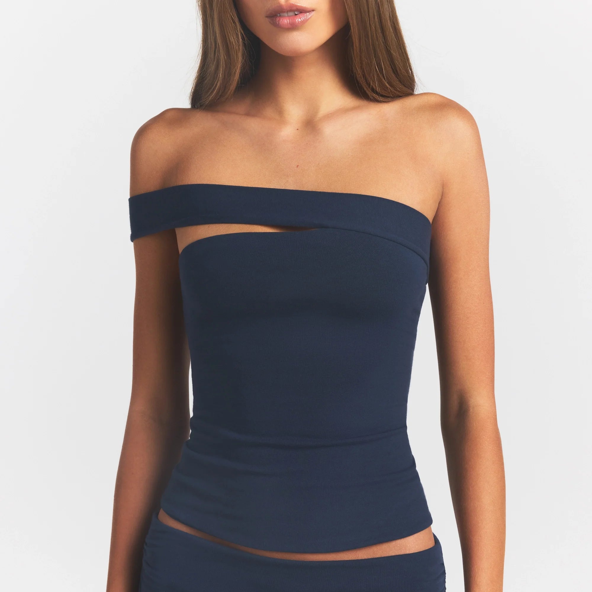 Cotton Jersey Asymmetrical Top