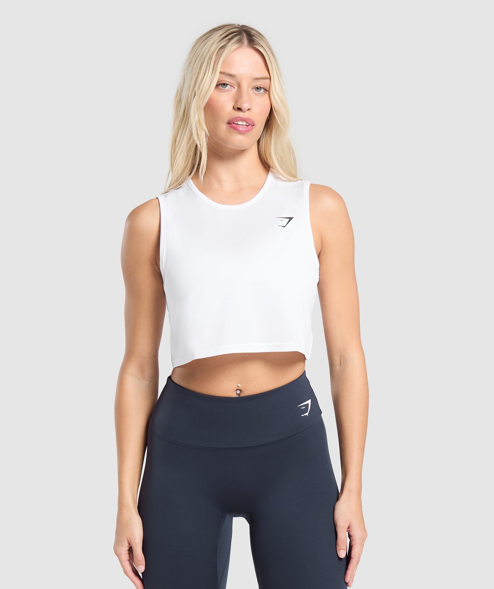 Gymshark Training Crop Tank - White