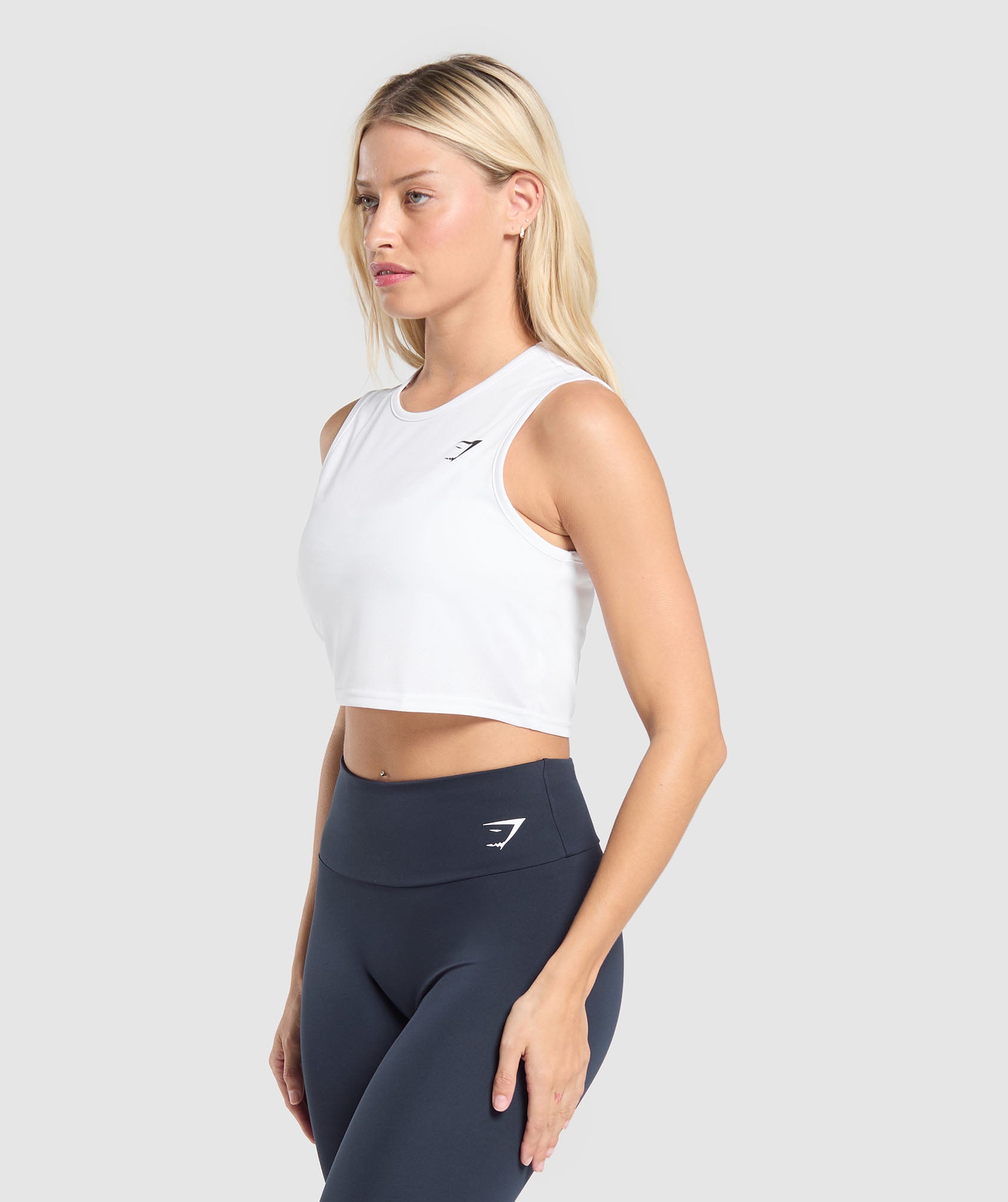 Gymshark Training Crop Tank - White