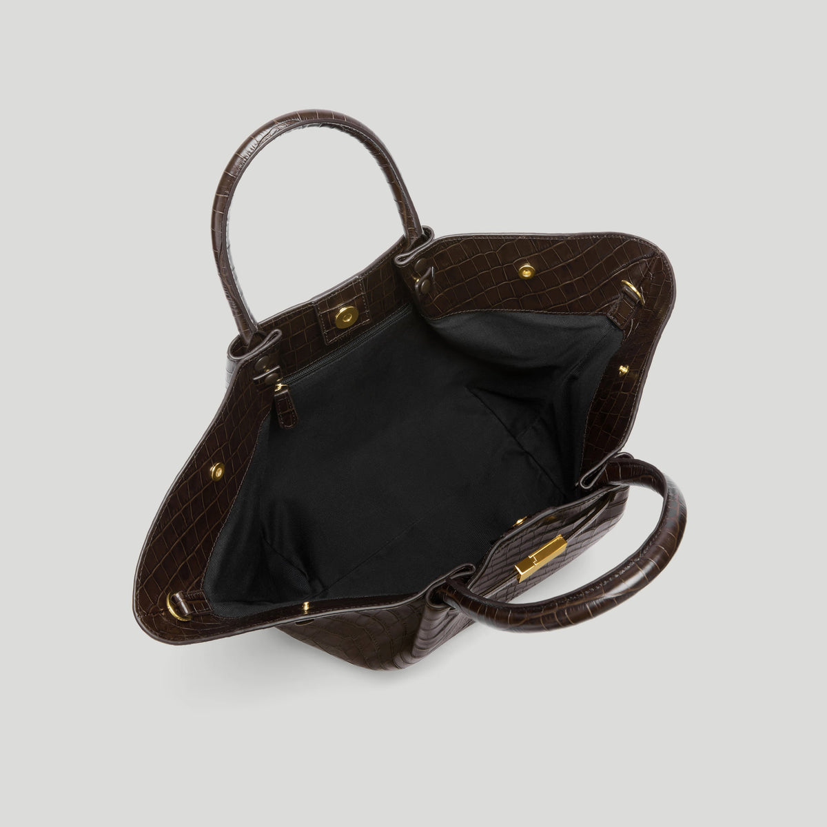 The Midi New York - Dark Chocolate Croc-Effect