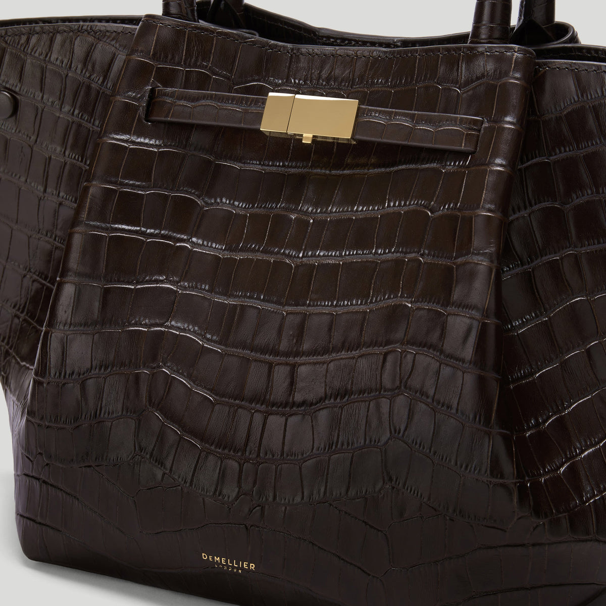 The Midi New York - Dark Chocolate Croc-Effect