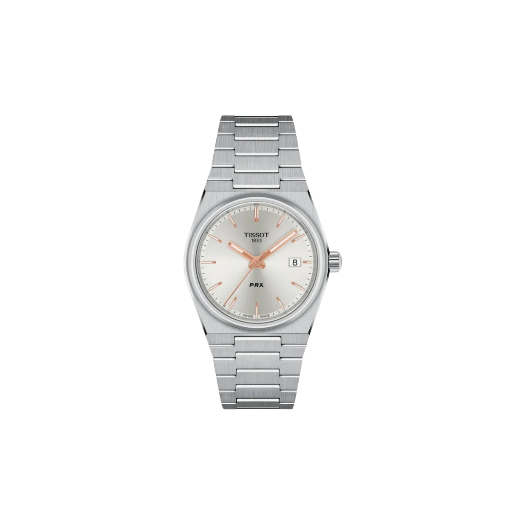 Tissot PRX 35mm Silver Dial Grey Stainless Steel Quartz Watch