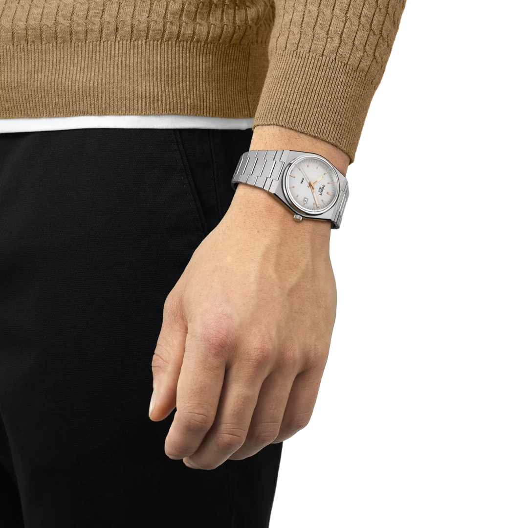 Tissot PRX Men Silver Dial Analog Stainless Steel Watch