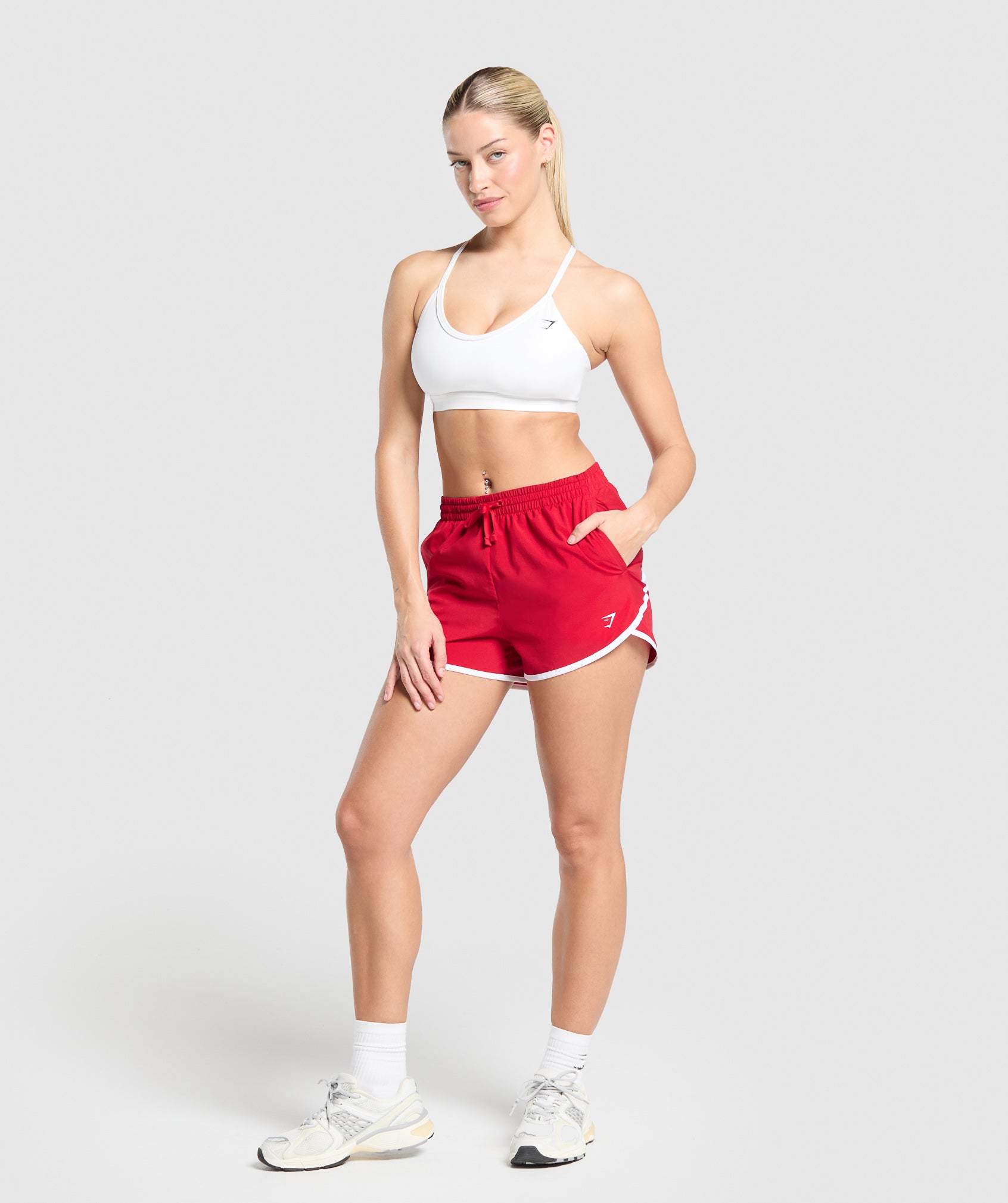 Gymshark Training Contrast Loose Shorts 2.5" - Carmine Red