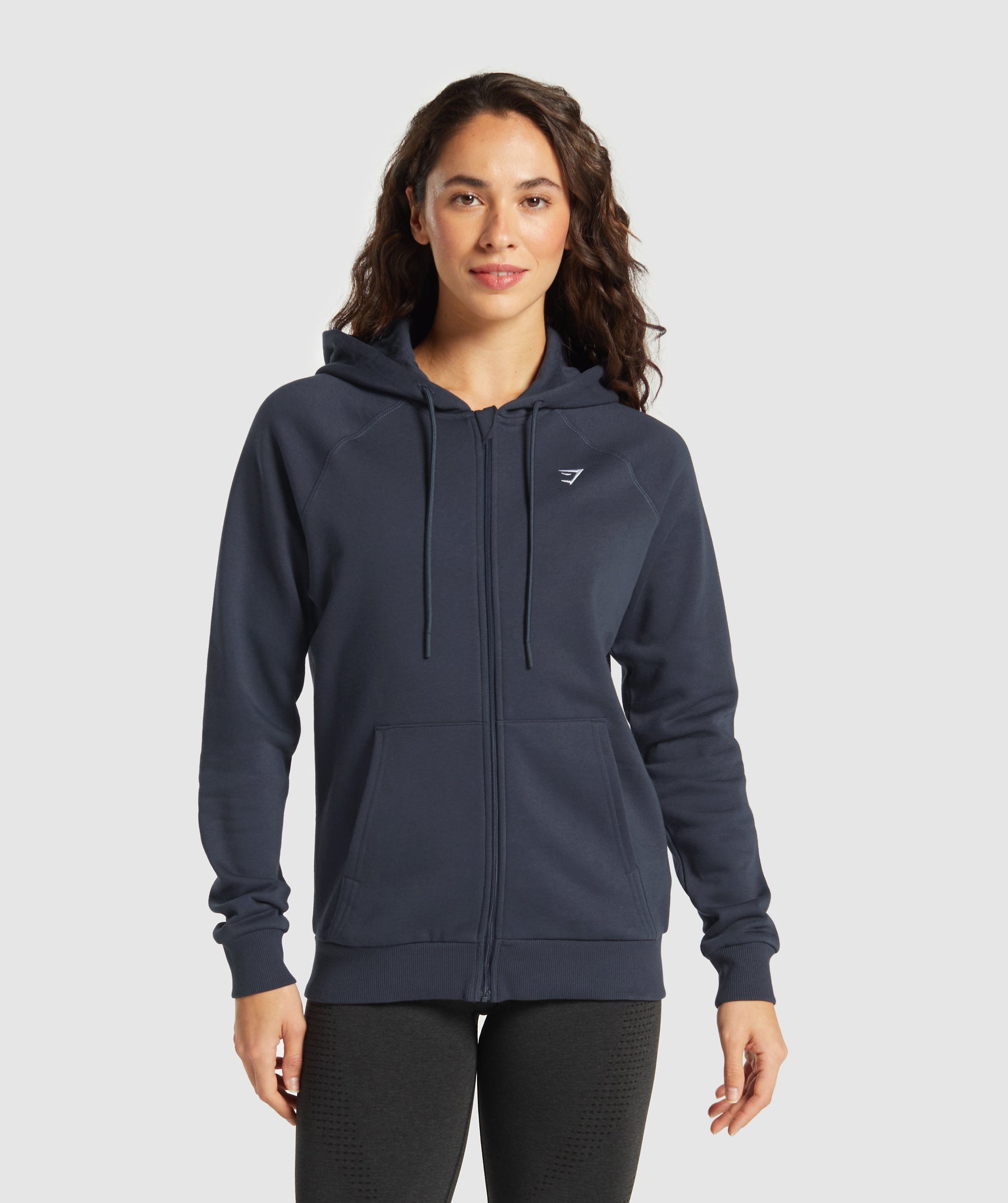 Gymshark Training Fleece Zip Hoodie - Heavy Blue