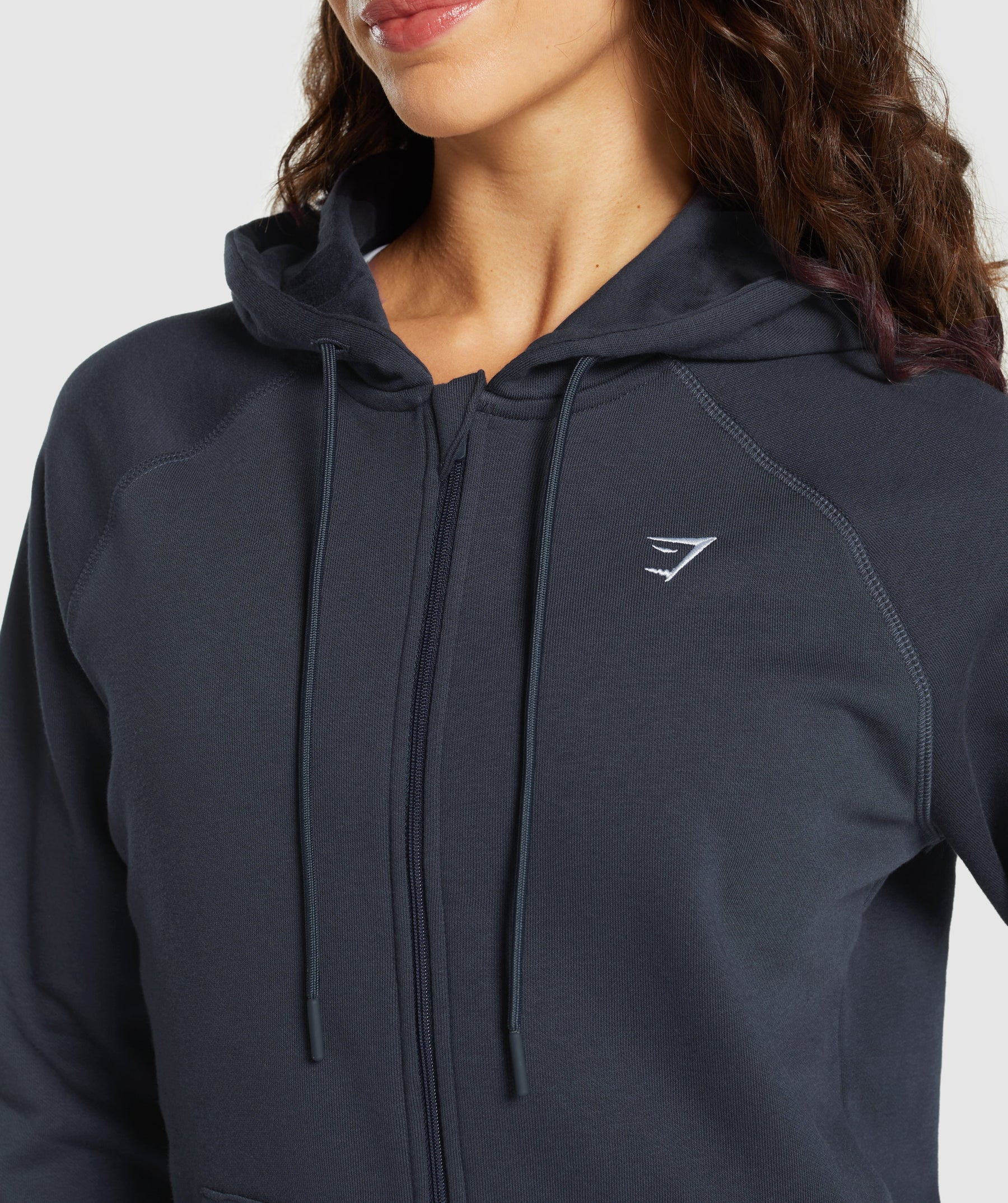 Gymshark Training Fleece Zip Hoodie - Heavy Blue
