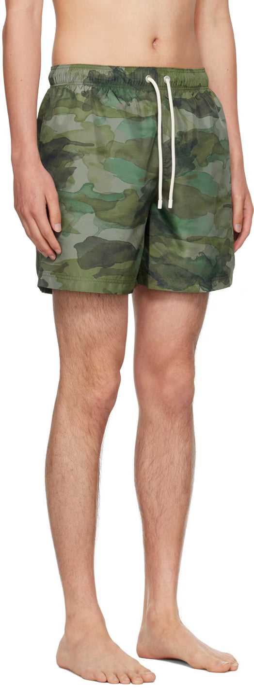 Green Seasonal Camo Swim Shorts