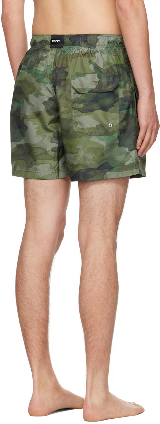 Green Seasonal Camo Swim Shorts