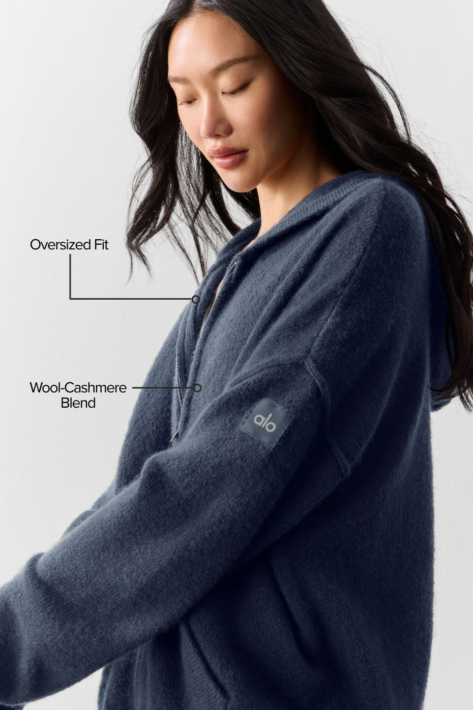 Wool Cashmere New Class Full Zip Hoodie