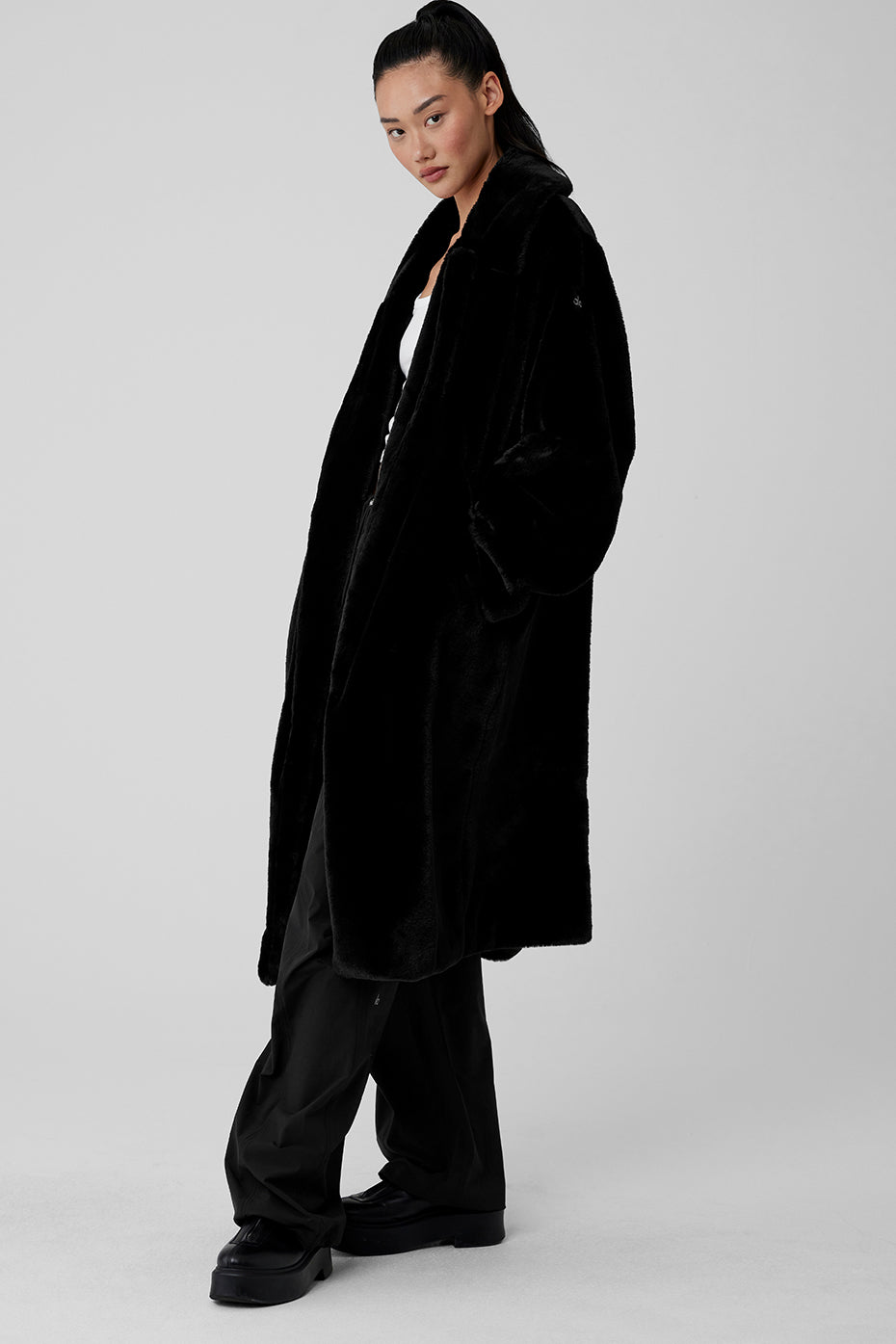 Oversized Faux Fur Trench