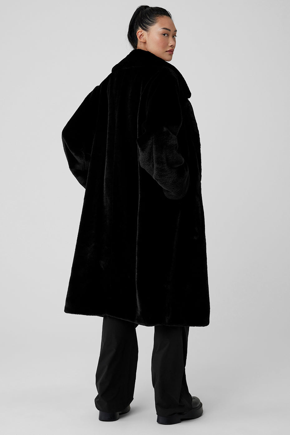 Oversized Faux Fur Trench