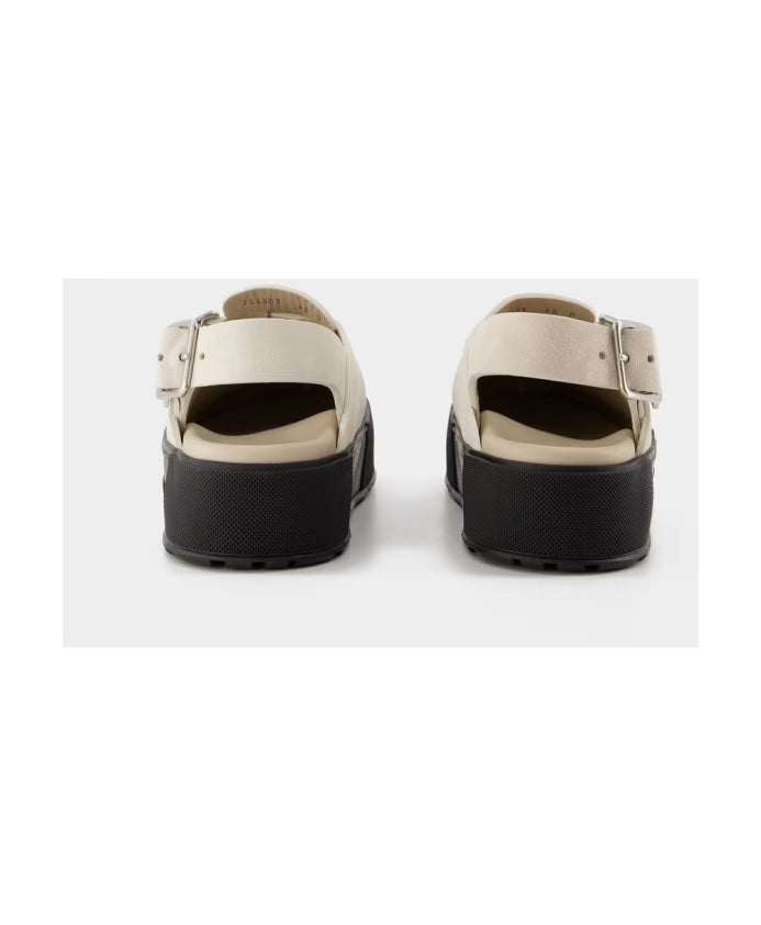 Multicolored Oversize Flat Leather Shoes