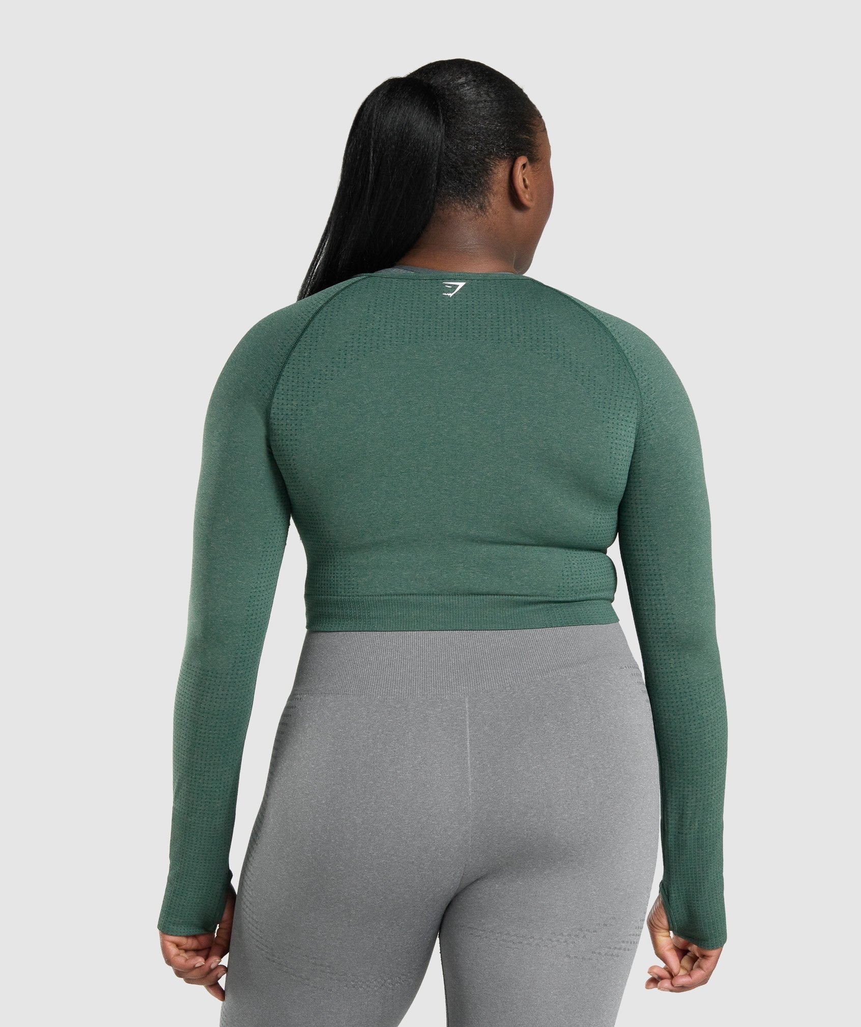 Gymshark Vital Crop Top - Dark Green Marl
