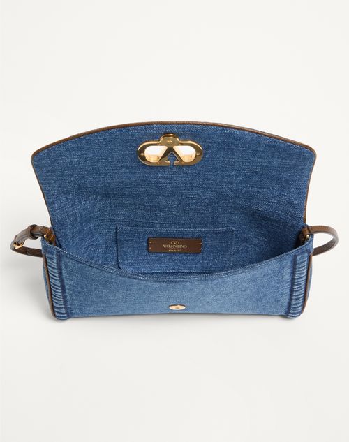 Valentino Garavani Devain Small Denim Shoulder Bag