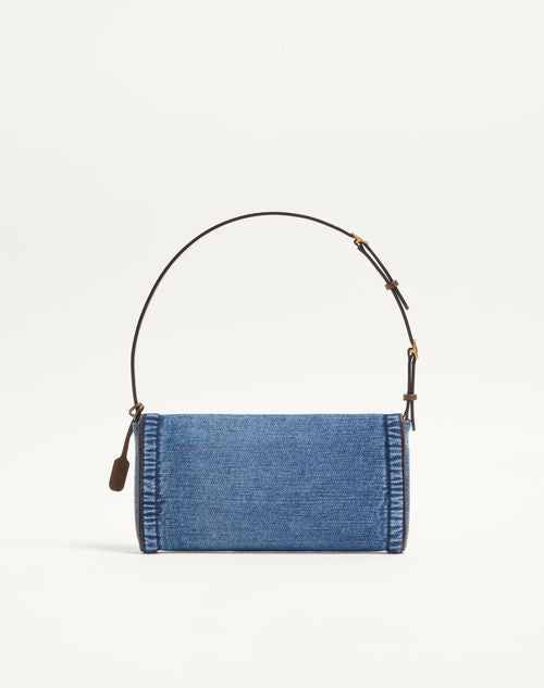 Valentino Garavani Devain Small Denim Shoulder Bag