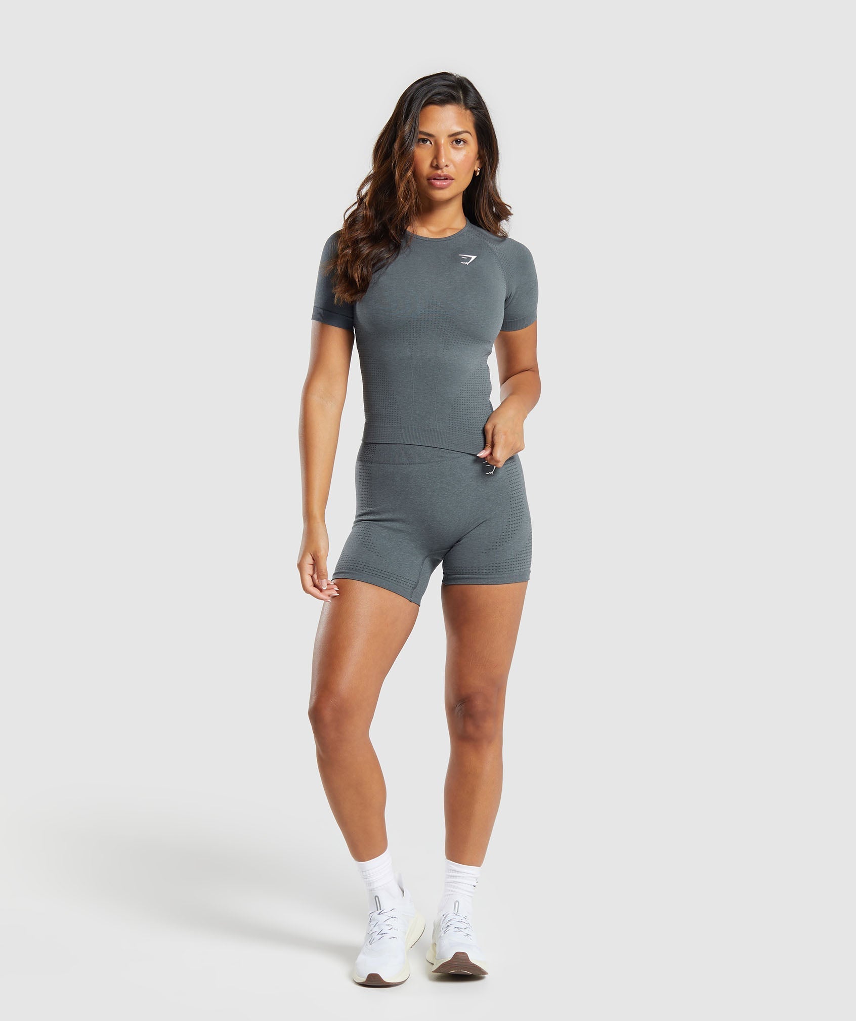 Gymshark Vital Tight T-Shirt - Strong Grey/ Marl