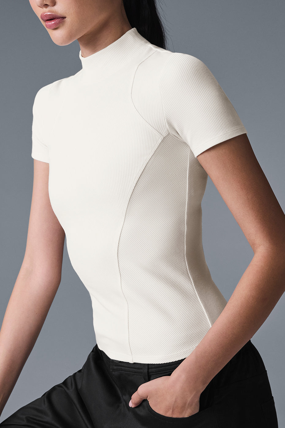 Ribbed Mesmerize Short Sleeve
