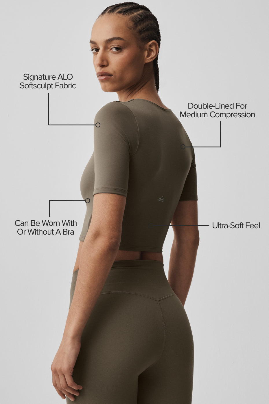 ALO Softsculpt Precision Half Sleeve Tee