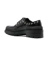 Black Chunky-Sole Derby Shoes