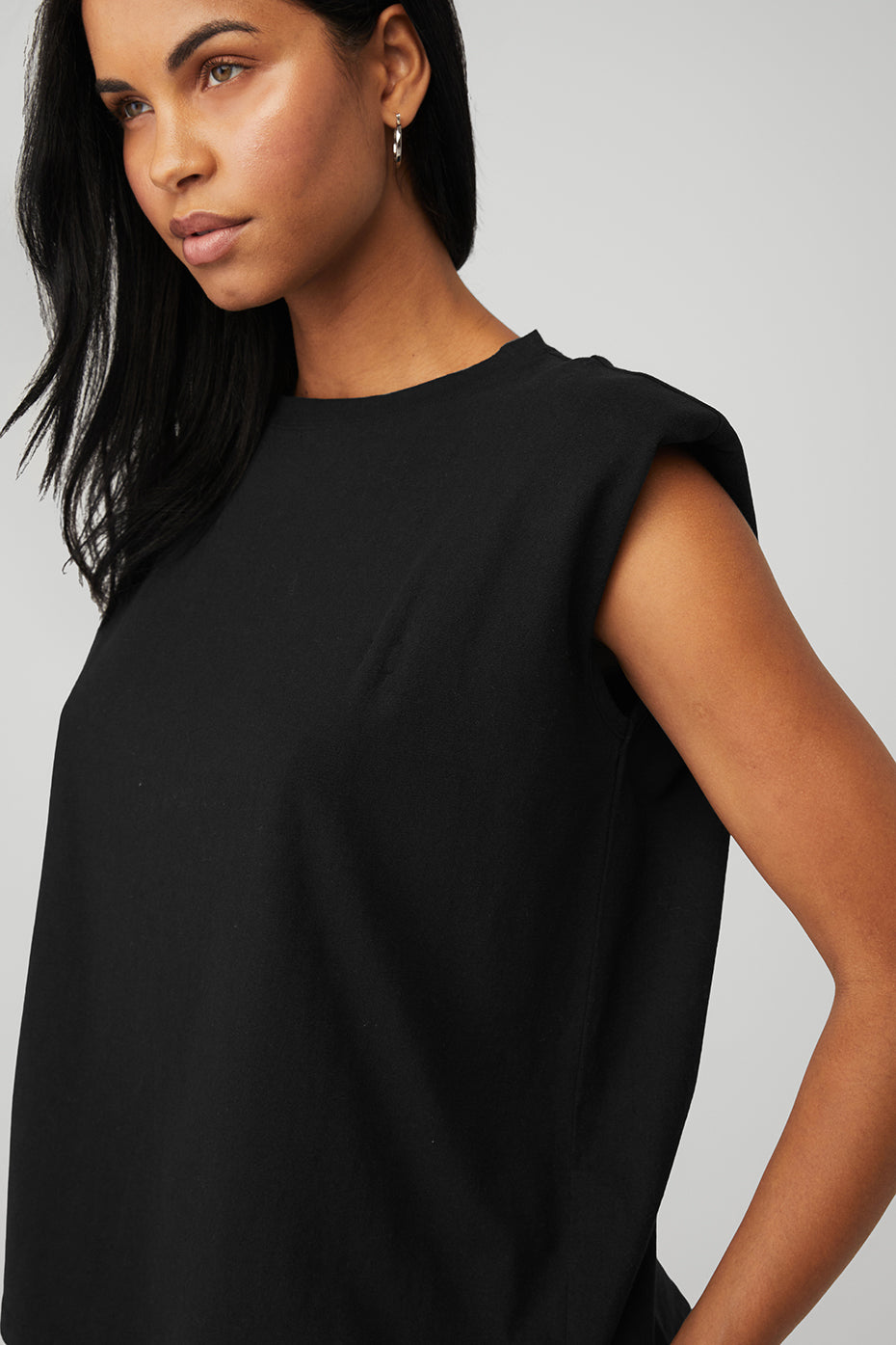 Headliner Shoulder Pad Sleeveless Tee