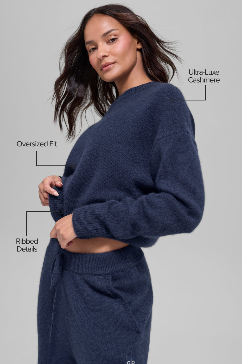 Wool Cashmere Cropped New Class Crewneck Sweater