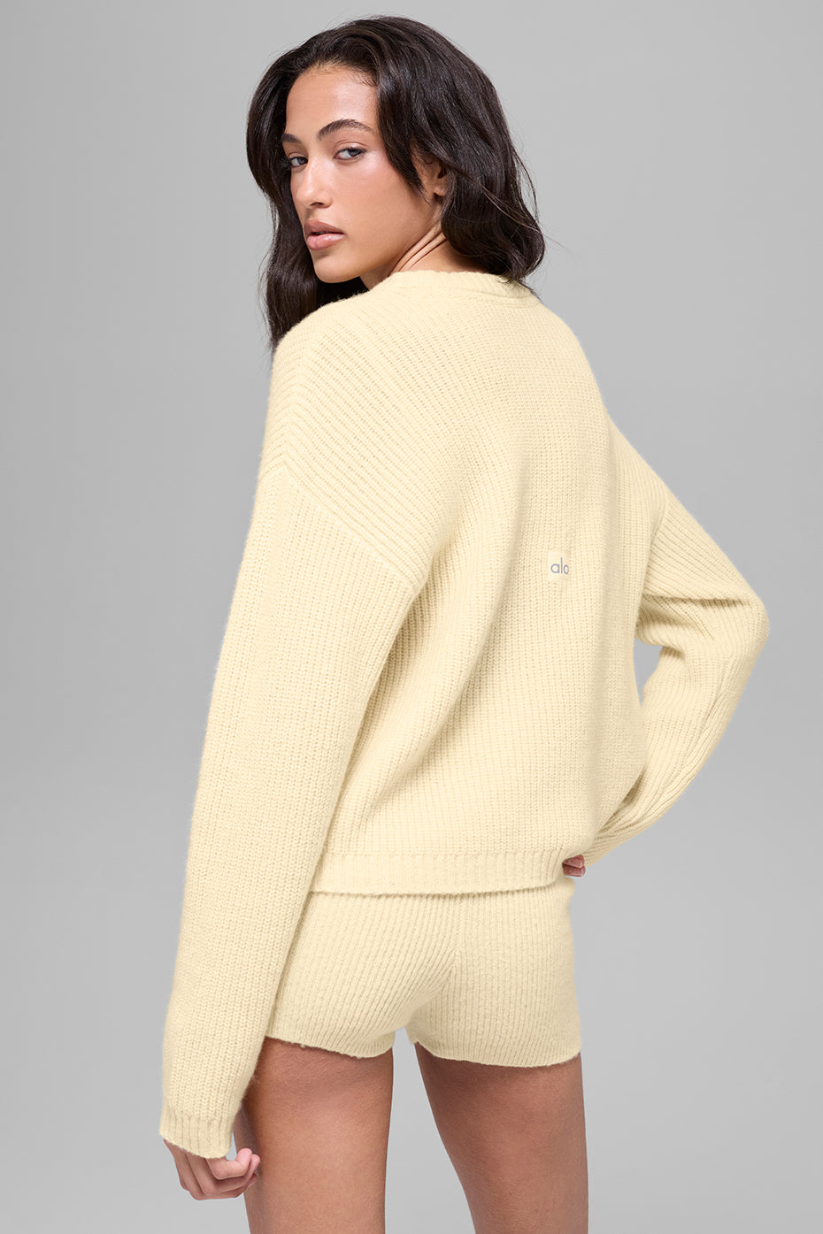 Wool Cashmere Ribbed Noble Crewneck Sweater
