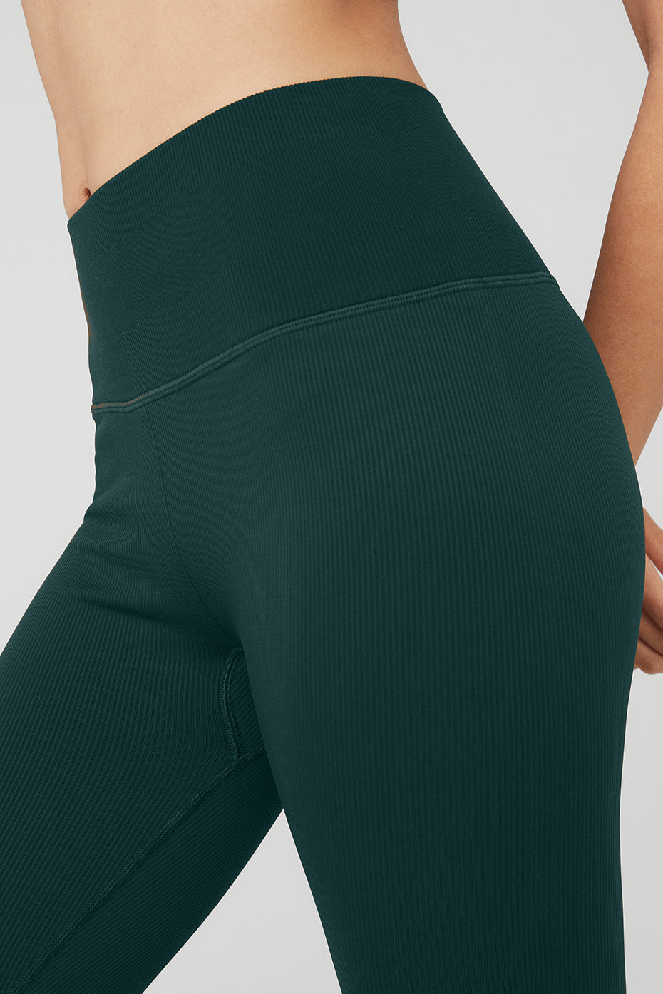 Seamless High-Waist Ribbed Legging