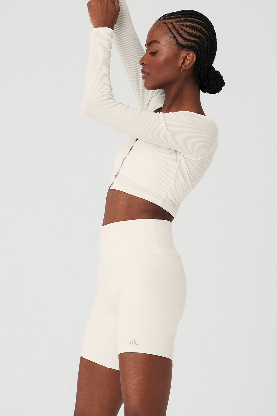Ribbed Cropped Whisper Cardigan