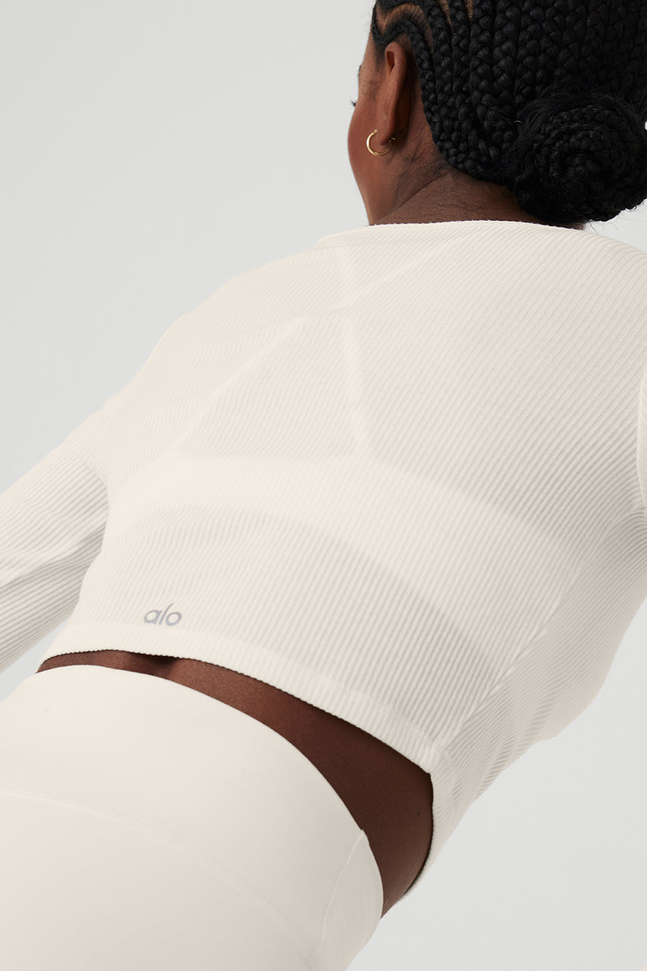 Ribbed Cropped Whisper Cardigan