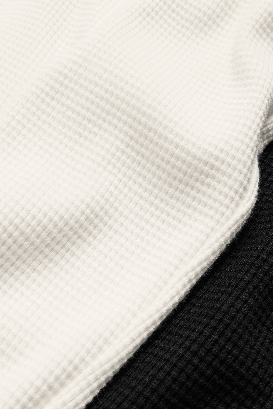 Waffle Weekend Escape Mock Neck Long Sleeve
