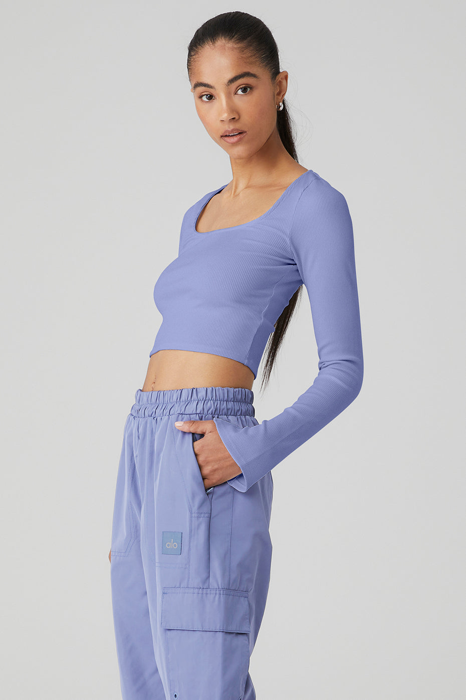 Alosoft Ribbed Show Stopper Long Sleeve Top