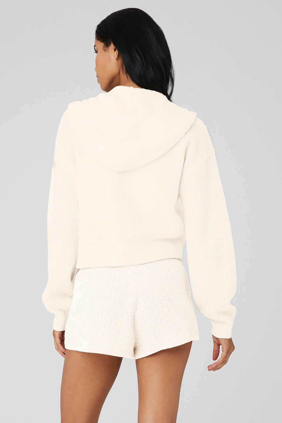 Cashmere Plush Waffle Full Zip Hoodie