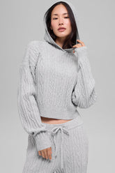 Cable Knit Winter Bliss Hoodie