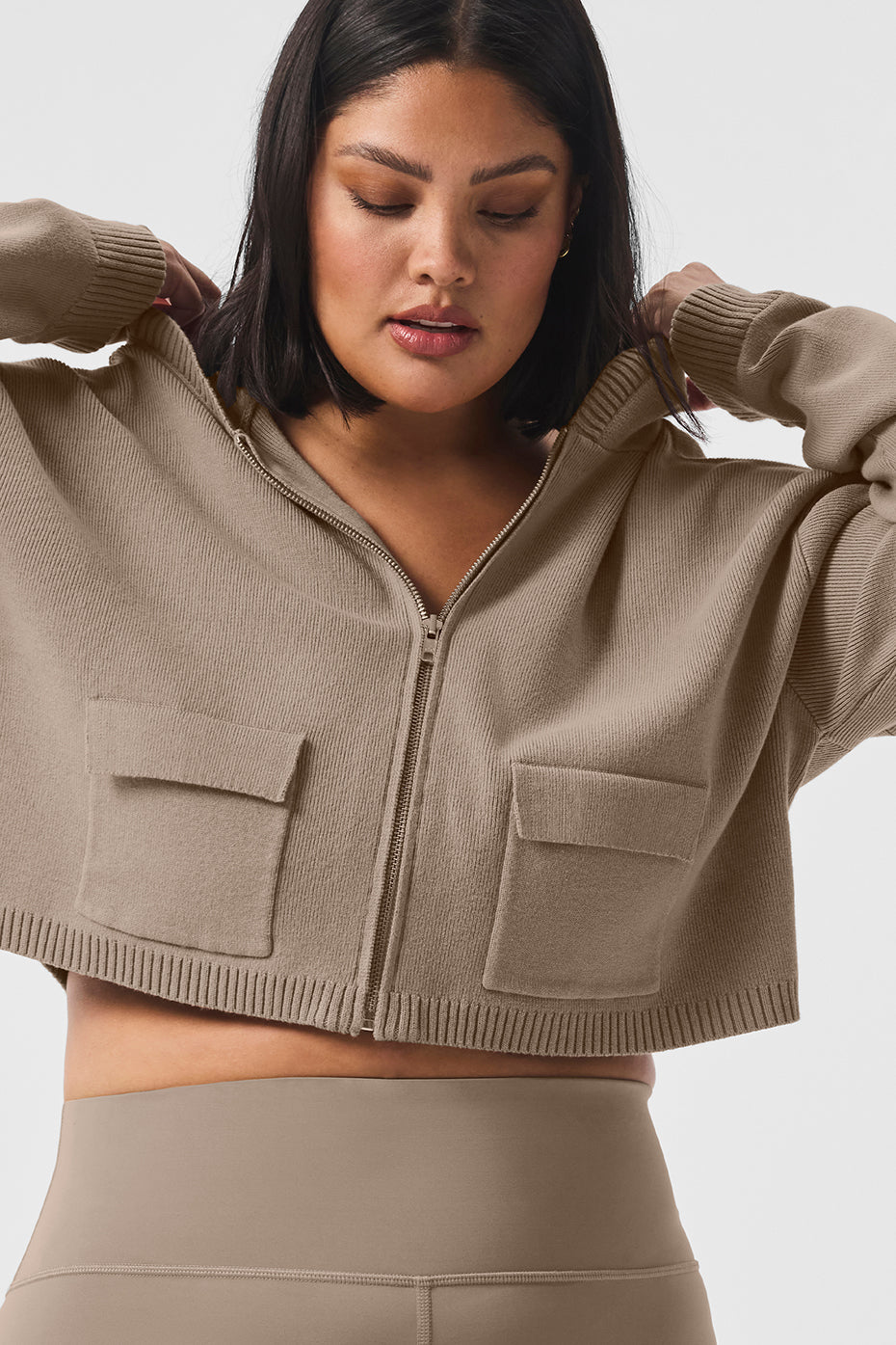 Scholar Knit Cargo Full Zip Hoodie
