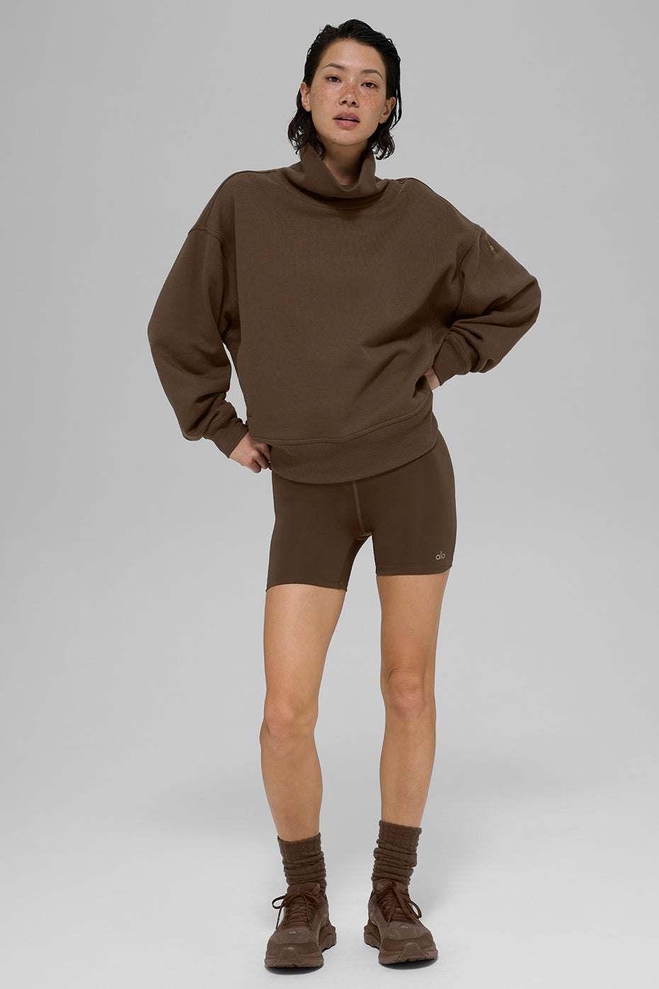 Hazy Mock Neck Pullover