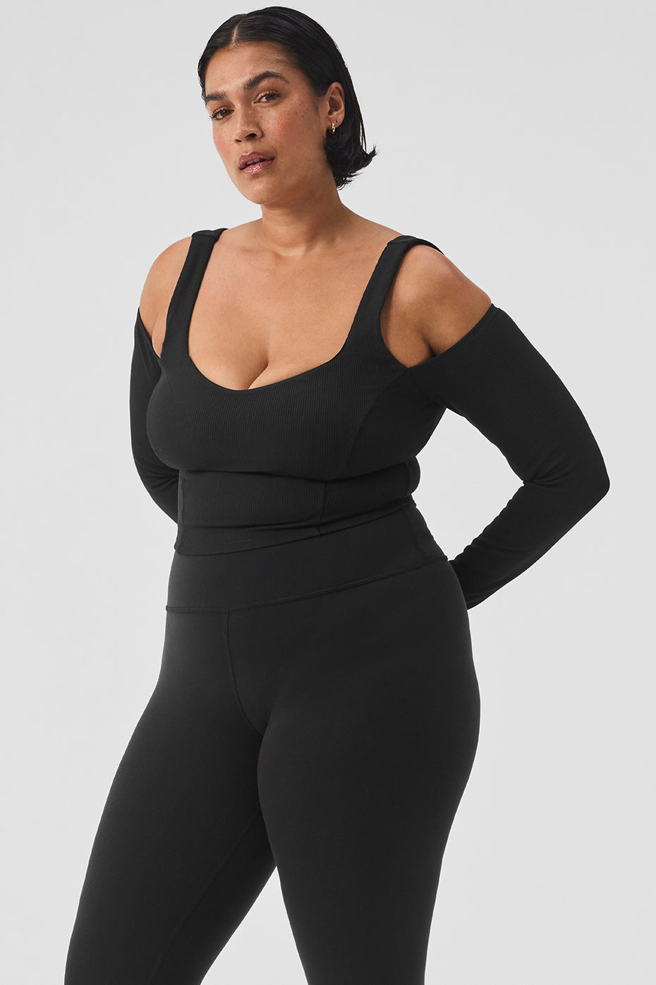 Ribbed Cropped Butterfly Long Sleeve