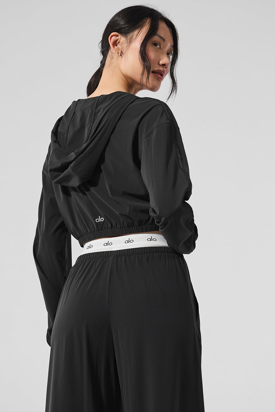 Cropped Breezy Full-Zip Hoodie